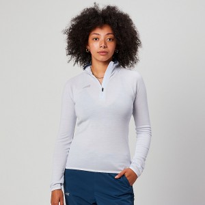 Altra CORE MERINO WOOL 1/2 ZIP Toppe Dame Lyseblå | AL1862F62