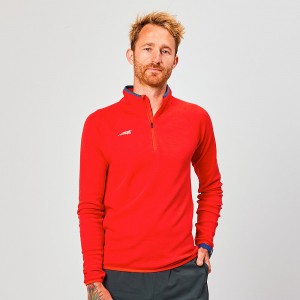 Altra CORE MERINO WOOL 1/2 ZIP Toppe Herre Rød | AL7423H57