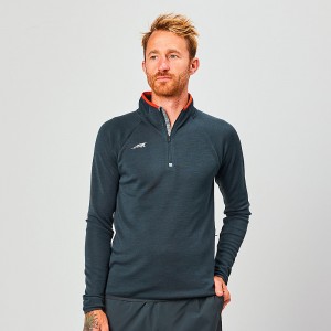 Altra CORE MERINO WOOL 1/2 ZIP Toppe Herre Sort | AL0813J40