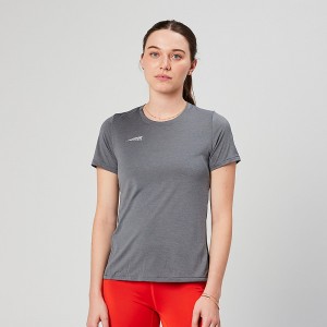 Altra CORE SHORT SLEEVE TEE T-Shirt Dame Blå Grå | AL0742Z23