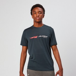 Altra EVERYDAY PERFORMANCE SHORT SLEEVE T-Shirt Herre Sort | AL0649F95