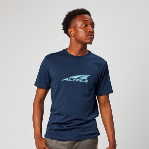 Altra EVERYDAY RECYCLED TEE T-Shirt Herre Blå | AL8795P80