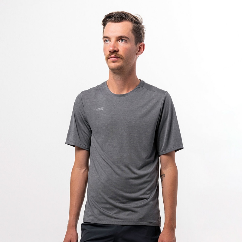 Altra CORE SHORT SLEEVE TEE T-Shirt Herre Blå Grå | AL5301R19