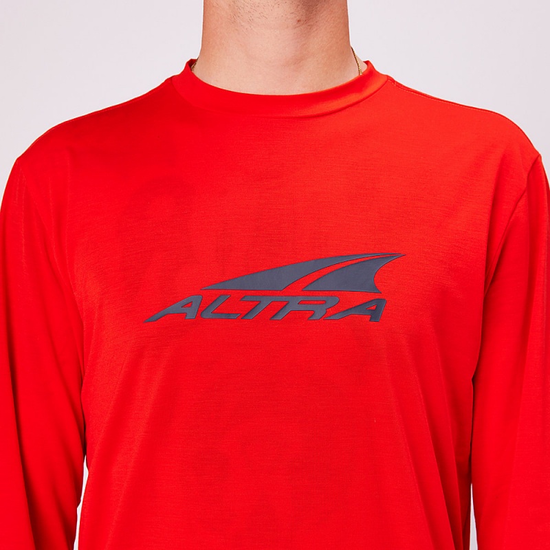 Altra EVERYDAY PERFORMANCE LONG SLEEVE T-Shirt Herre Rød | AL7389T49