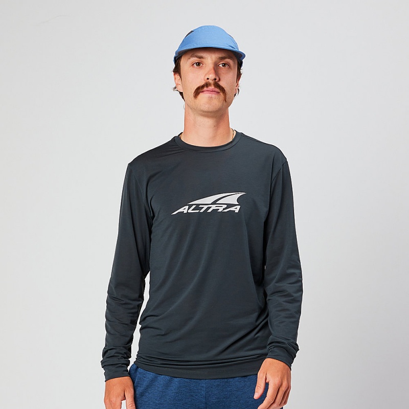 Altra EVERYDAY PERFORMANCE LONG SLEEVE T-Shirt Herre Sort | AL4213Y51