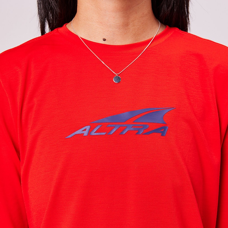 Altra EVERYDAY PERFORMANCE LONG SLEEVE T-Shirt Dame Rød | AL1372B30