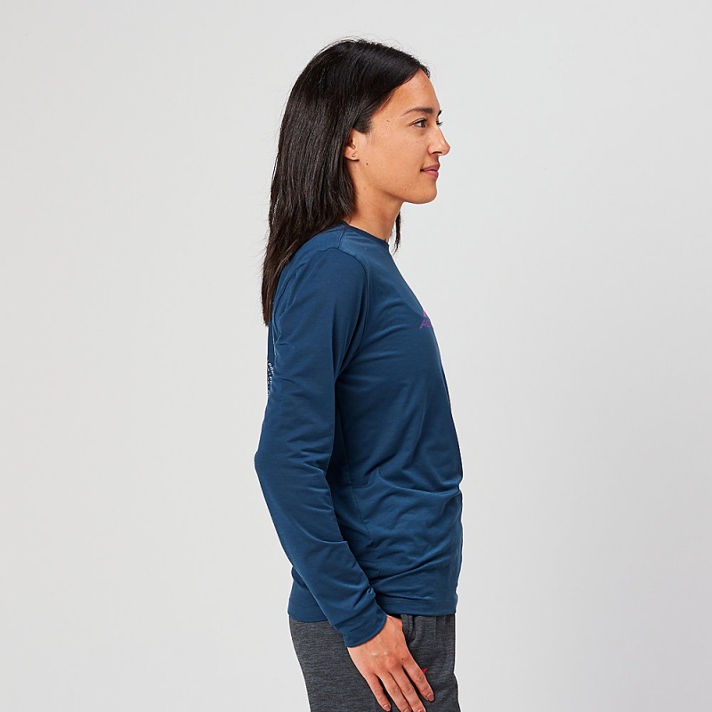 Altra EVERYDAY PERFORMANCE LONG SLEEVE T-Shirt Dame Mørkeblå | AL0219N23