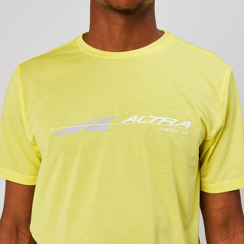 Altra EVERYDAY PERFORMANCE SHORT SLEEVE T-Shirt Herre Gul | AL6314G60