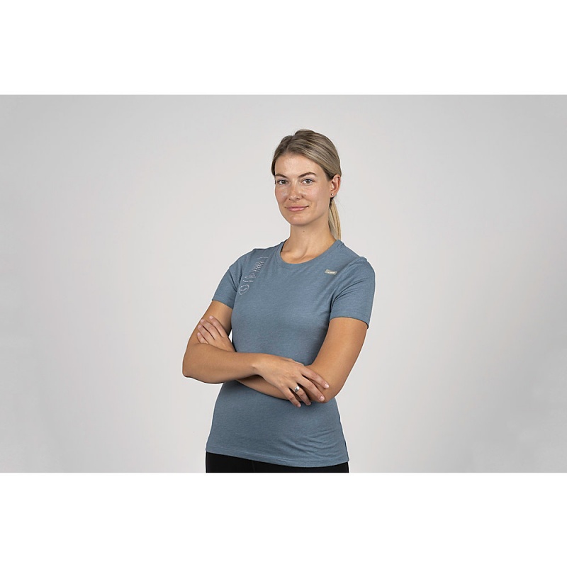 Altra LEGEND SHORT SLEEVE T-Shirt Dame Blå | AL7034Y75